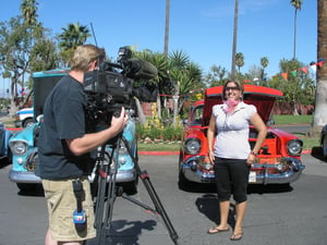 Kim Negrete's interview with channel 4 news crew, about her father  Big Daddy O  John Negrete's beautiful 1957 Chevy  Oct.15,2008
