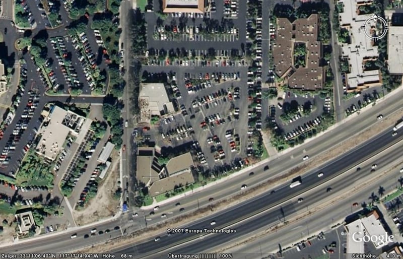 Aerial view of former drive-in site