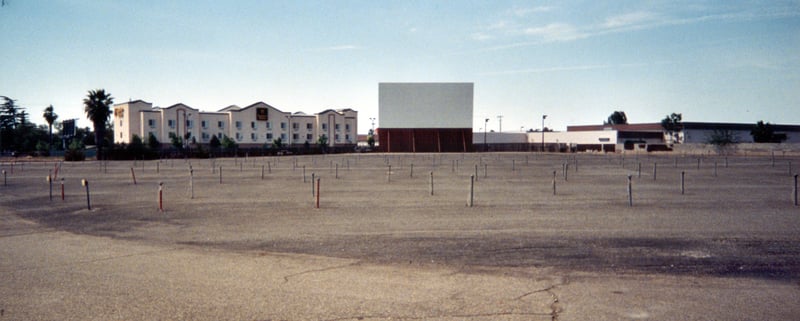 Panoramic view of a screen and field