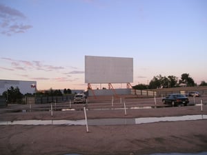 88 Drive-In screen (after a rainy day).