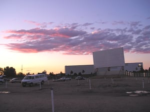 88 Drive-In screen at dusk.
