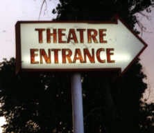Entering the drive-in.