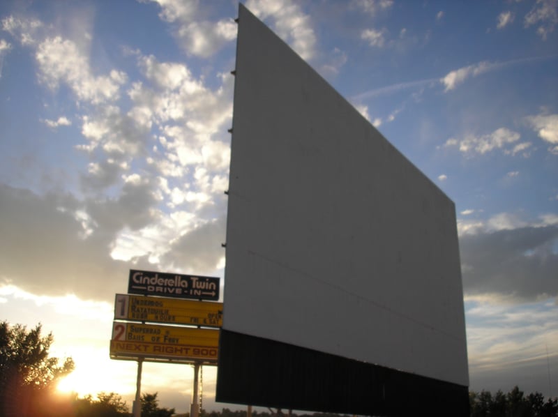 The Cinderella Twin Drive-In sign that you could see from the freeway.  It was a busy area.