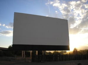 One of the Cinderella Twin Drive-In screens.