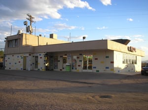 Cinderella Twin Drive-In snack bar and projection booth.