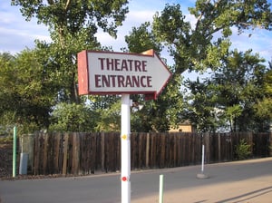 Cinderella Twin Drive-In entrance sign.