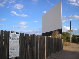 Cinderella Twin Drive-In and the sign for a meeting that meant the end of the Cinderella (see Ed Garcias photo of the sign on this web site).  When I was there in early Sept. 2007, the Cinderella was scheduled to close permanently in two weeks.  Very sad 