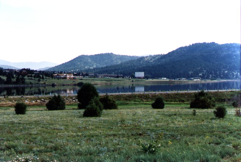 lake with screen in background