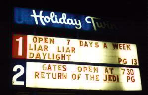Holiday Twin marquee by night...