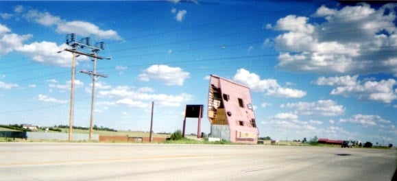 The tower is damaged, but the drive-in continues