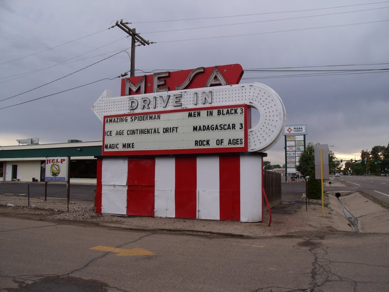 Mesa Drive-In - a nice drive-in with three screens.  Their snack bar also sells playing cards with their drive-in logo on them.