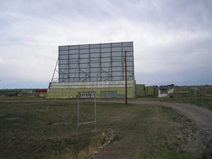 Frontier Drive-In screen.