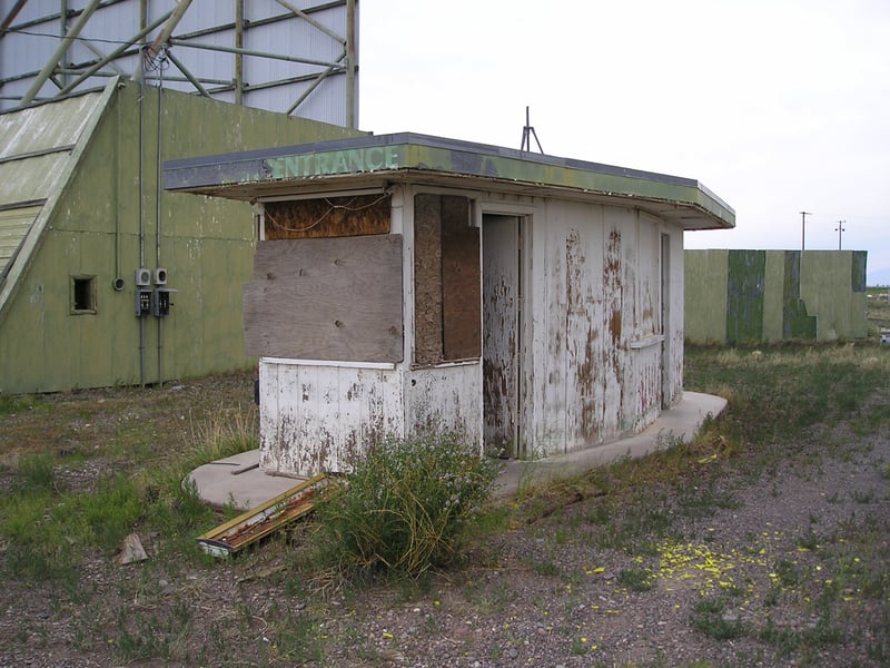 Frontier Drive-In ticket booth.