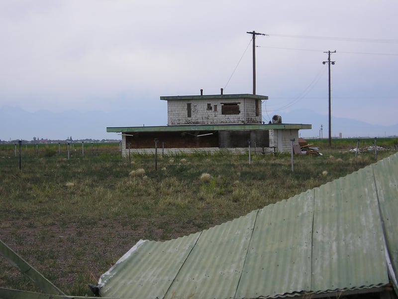 Frontier Drive-In snack bar and projection booth.