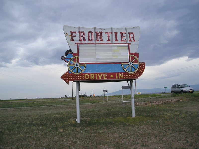 Frontier Drive-In sign.