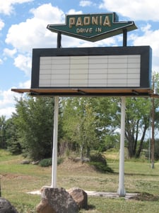 Paonia drive-in marquee