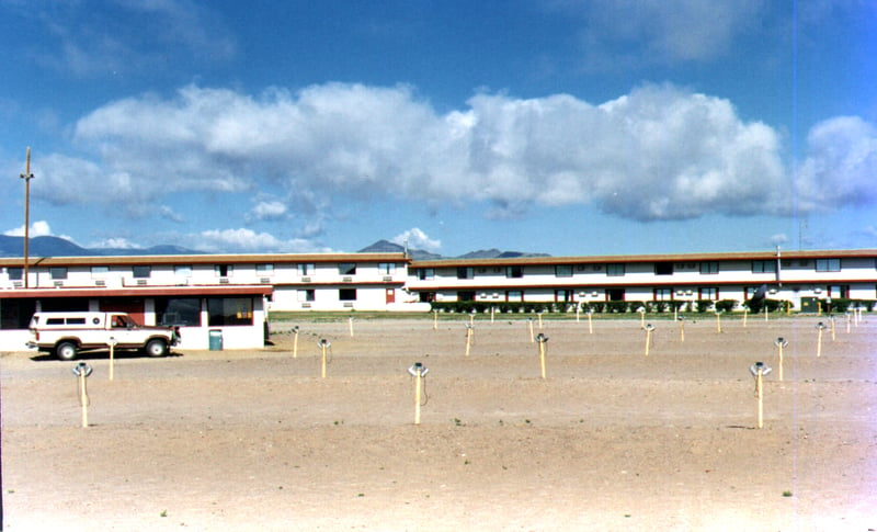 hotel and field