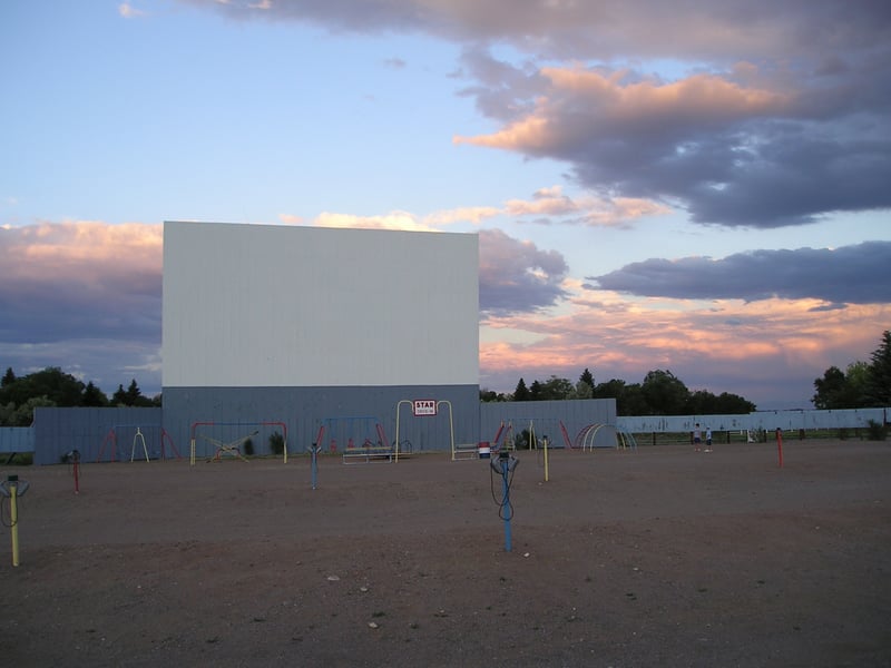 Star Drive-In screen on a beautiful night.