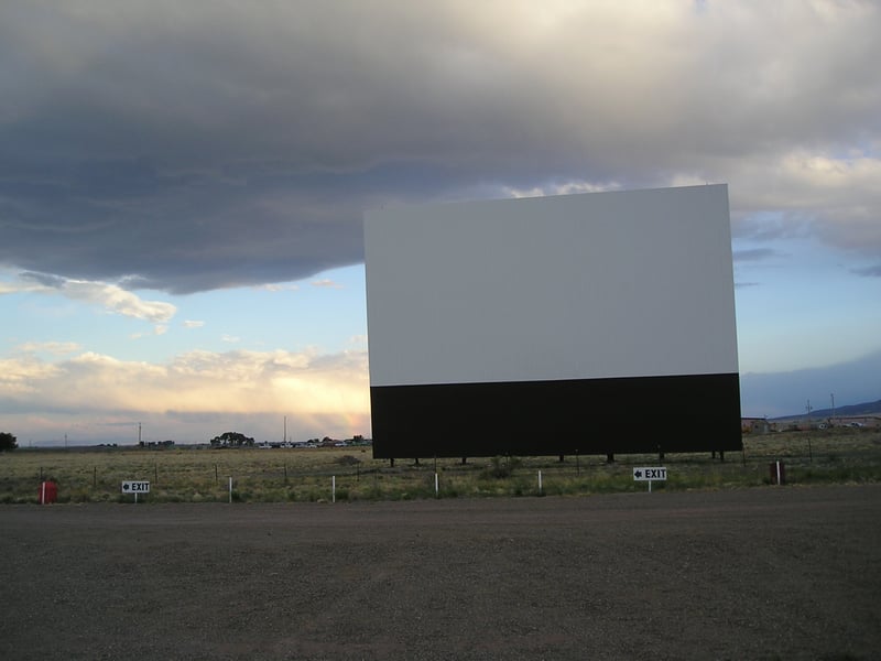 Star Drive-In screen on a beautiful June night.