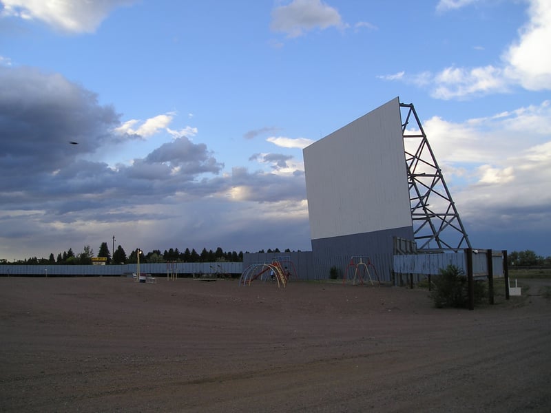 One of the Star Drive-In screens, with play ground.