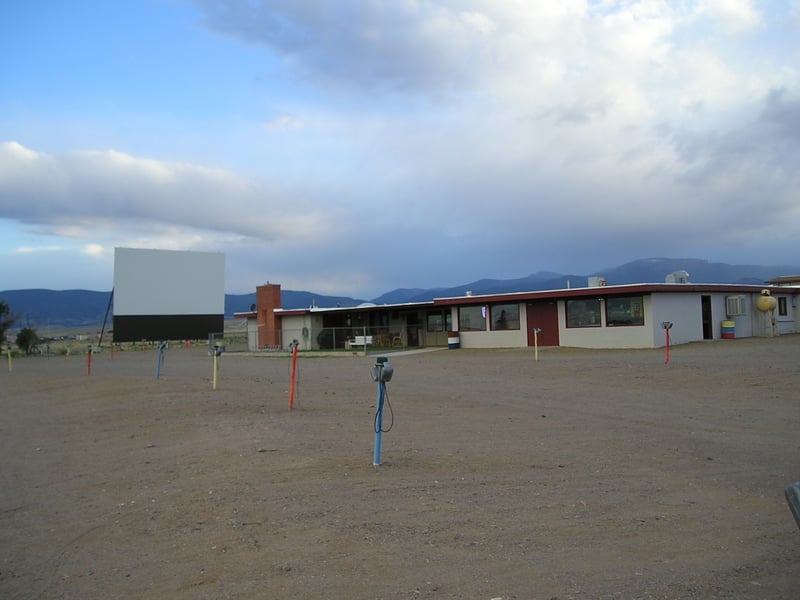 Star Drive-In snack bar, theater owners home, and one of the screens.