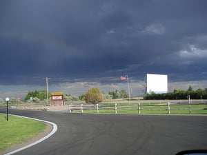 One of the Star Drive-In screens.  If you look closely, theres a rainbow on the upper left.