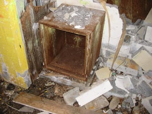 Office Photo.  What's left of the safe.