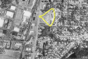 image with drive-in outlined and condos on part of location per description in comments.  Taken 3-31-95