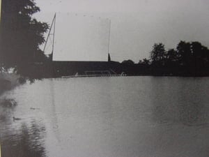 The Connecticut River went over its banks in 1955.