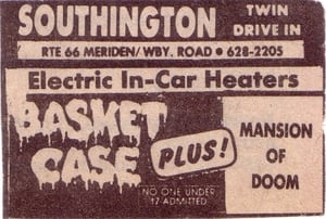 Newspaper ad for a Horror double feature