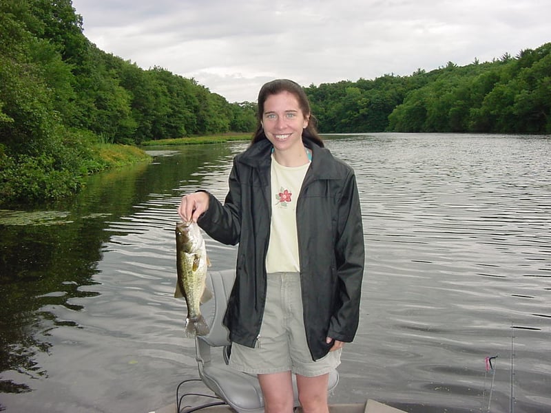 This is the a huge bass that I caught right before going to the Watertown Drive-In