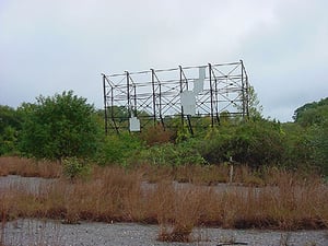 This is a picture of the screen at the Waterford Drive-In.