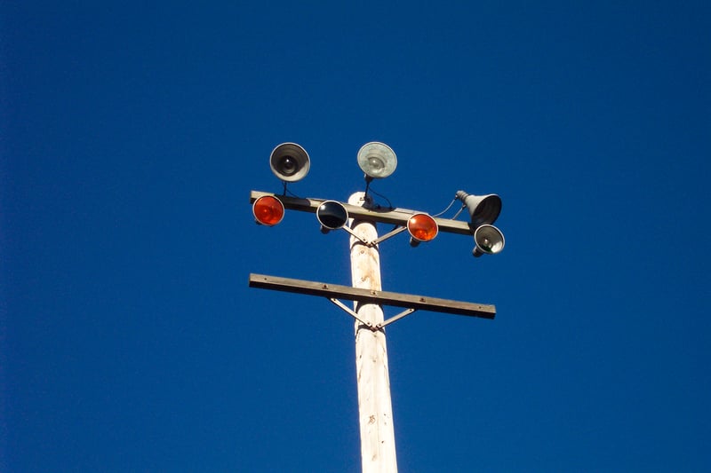 Light post in rear of lot.