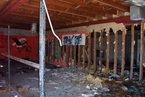 Interior view of snack bar.