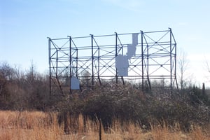 Front view of screen skeleton.