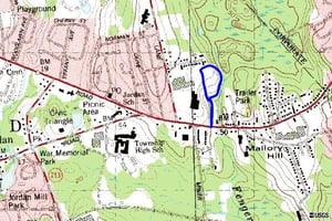 modified topo map showing where DI was located taken 7-1-89