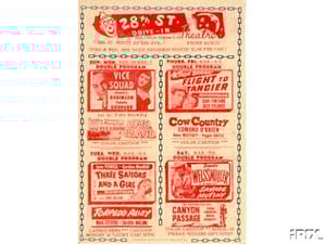 Handbill advertisement from 1953.