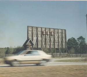 Screen as seen from across the road.