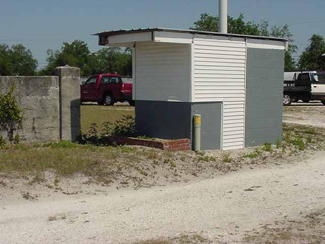 Friday May 5 2006  The ticket booth. The small red truck is mine. A 2006 Toyota.