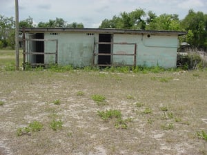 The rest rooms. At the projection booth building.