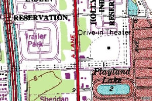 Topo map showing DI location