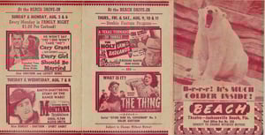 1951 Flyer for the Beach Drive-In