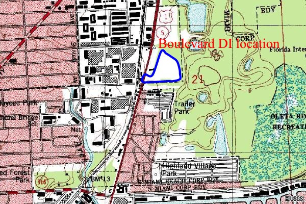 USGS map showing where DI was located (erased area) taken 7-1-88