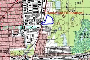 USGS map showing where DI was located (erased area) taken 7-1-88