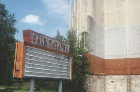 Marquee of the old Dale Theatre, as it look while it still had the drive-in's name on it.