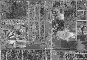 1957 view of the Floriland Drive-inn