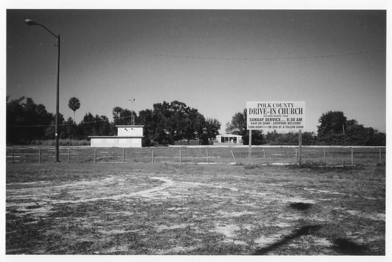 I am told by Auburndale,FL native, William Agrella that the photos I have taken in December 2002 are of the converted Haven Dale Drive-In, now known as the Polk County Drive-In Church.