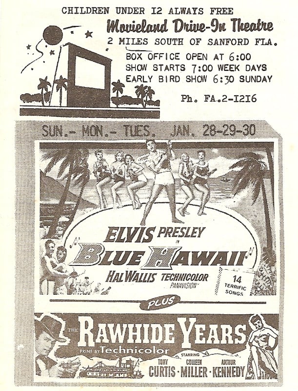 1961 Flyer for the Movieland Drive-In