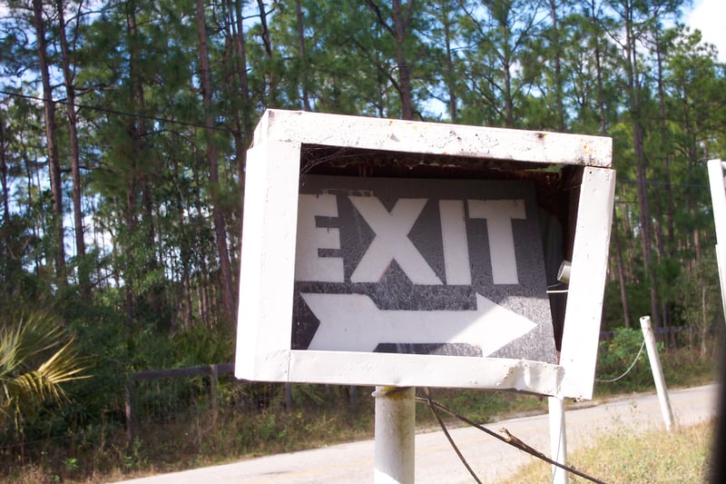 Exit sign