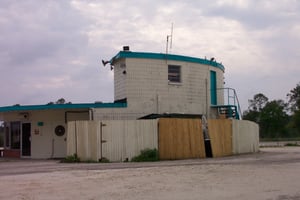 rear view of snack bar/projection building.